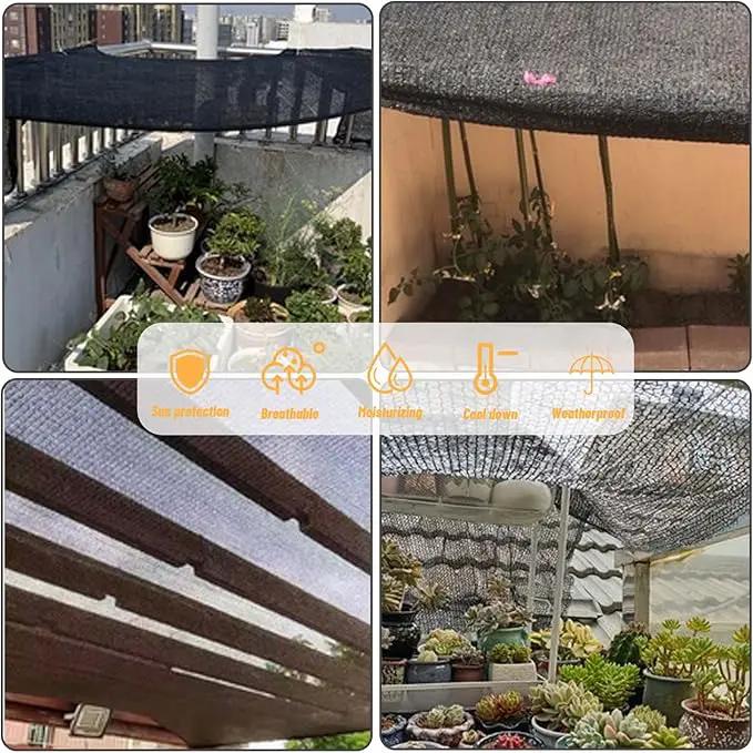 Cool Area 55% 8x12ft Sunblock Shade Cloth Cover Mesh UV Resistant Net for Garden Flower Plant Greenhouse, Black by GreenHaven Gardens