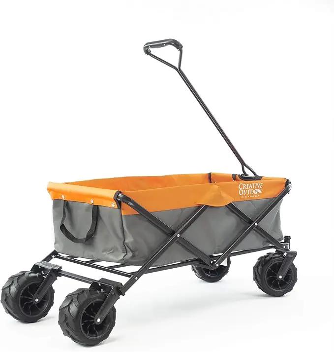 Creative Outdoor Original Folding Wagon All-Terrain Wheels by GreenHaven Gardens