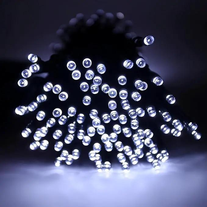 6 Pack 600 LED Solar String Lights for Outside, Solar Christmas Lights Outdoor Waterproof, Green Wire Twinkle Light with 8 Lighting Modes for Xmas Tree Wedding Party Garden Decorations (Cool White) by GreenHaven Gardens