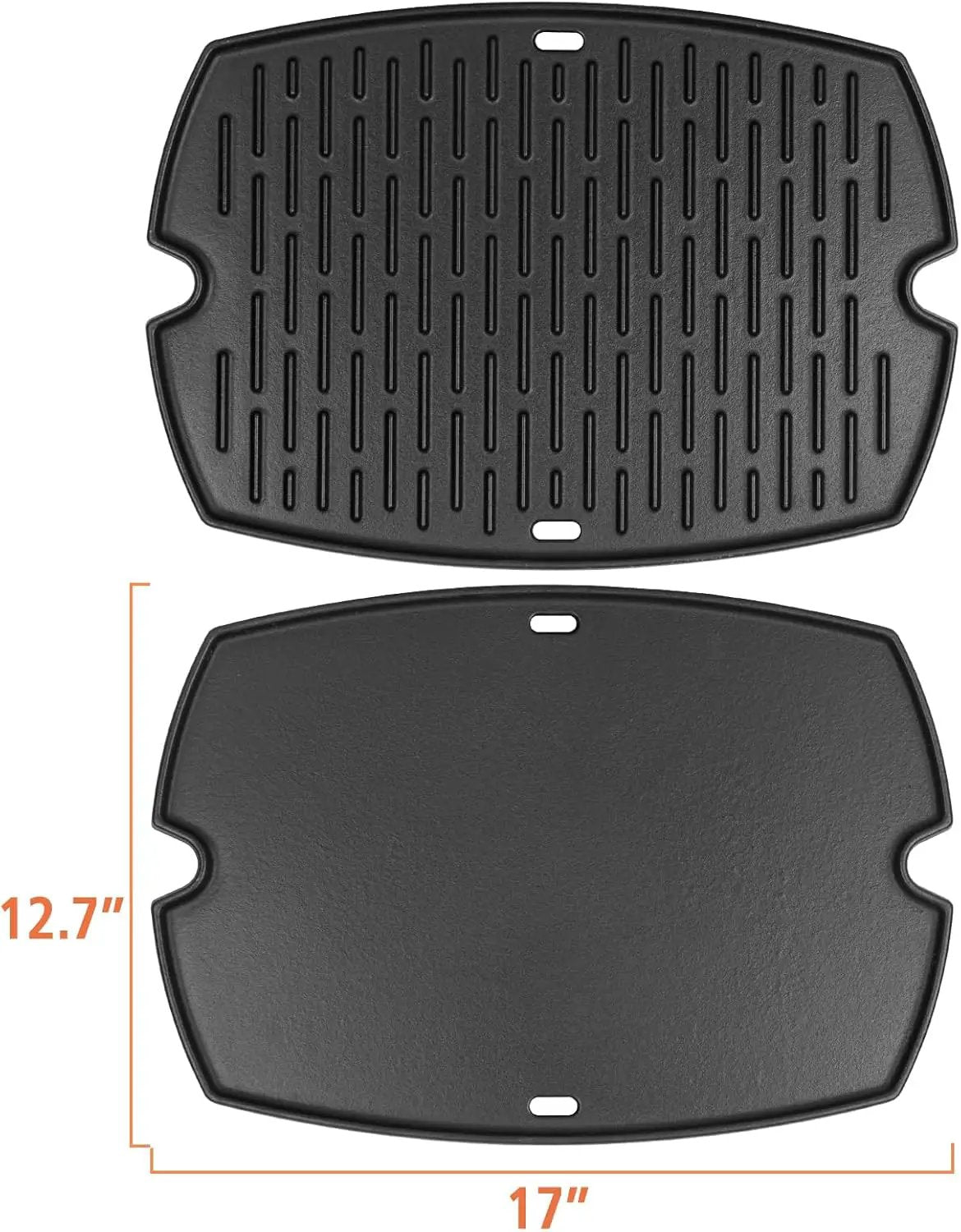 7582 Cast Iron Griddle for Weber Q1000 Grill, for Weber Q100 Q1000 Q1200 Q120 Q140 Q1400 Grill Parts, for 7582 Grate 6558 Full Size Griddle Inserts, Baby Q Replacement, Flat Top Plate Accessories by GreenHaven Gardens