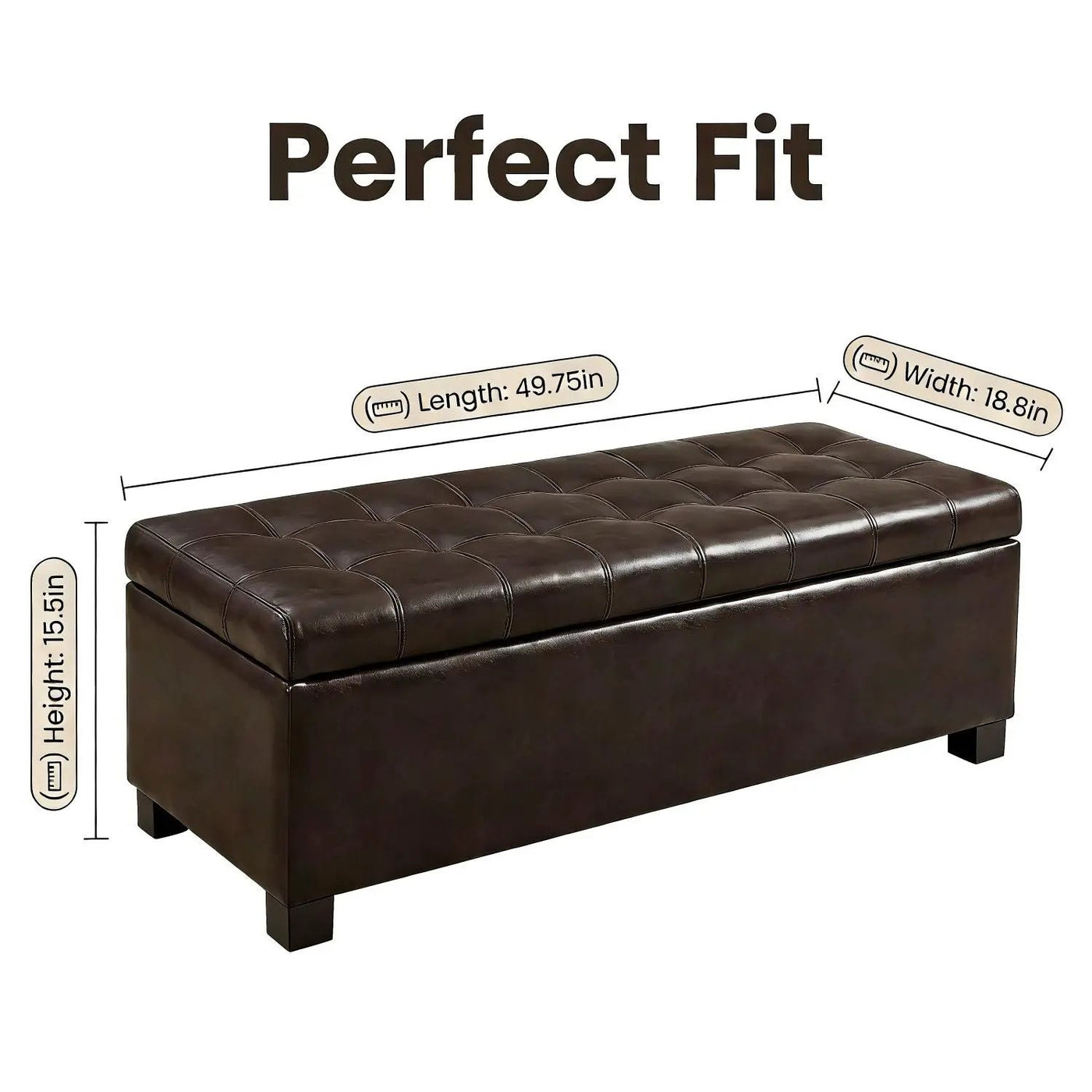 Elegant Tufted Storage Ottoman Bench by HouseOfZazla