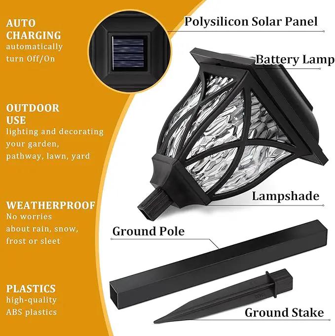 GIGALUMI Solar Lights Outdoor Waterproof, 6 Pack LED Solar Garden Lights, Solar Lights for Outside, Garden Decor for Yard, Patio, Landscape, Planter, Walkway (Warm White) by GreenHaven Gardens