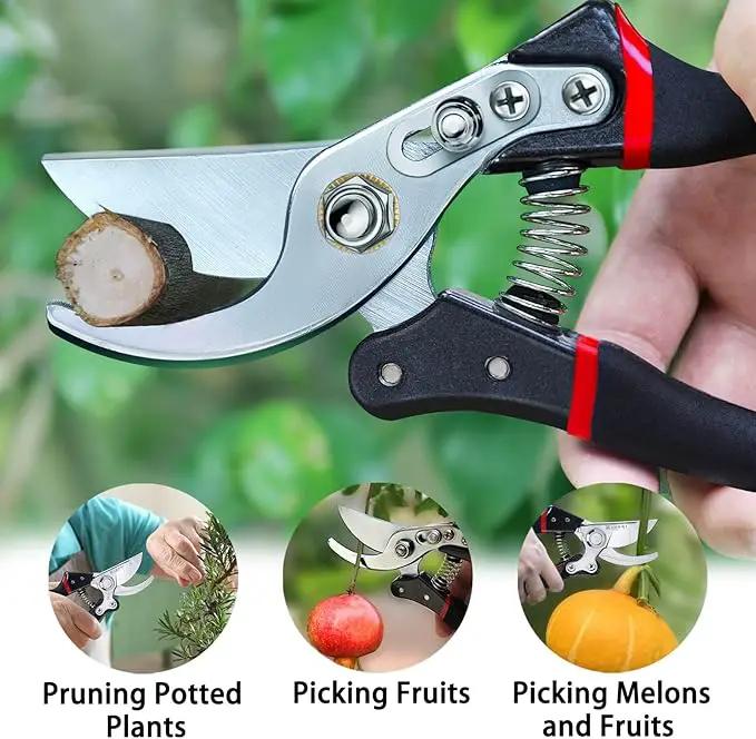 Kynup Pruning Shears for Gardening, Garden Shears Heavy Duty, Cutting Shears Pruners, Hedge Clippers, Rose Pruning Shears, Hand Clippers Gardening (Red Black) by GreenHaven Gardens