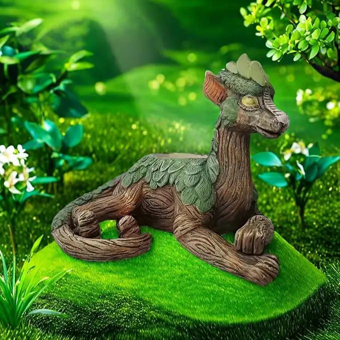 Funny Dragon Planter, Resin Animal Planter, Dragon Statue Outdoor, Dragon Figurines, Unique Succulent Pots with Drainage Hole, Dragon Yard Decor for Outside Lawn Patio Patio Yard Ornament Gifts (A) by GreenHaven Gardens