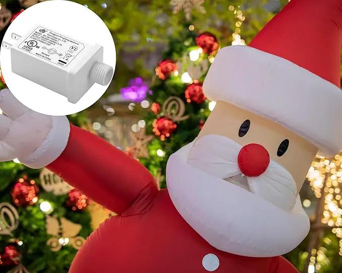 Replacement Yard Inflatable Adapter Power Supply Adaptor - 12V 1.0A 2Pcs - Inflatable Plug Replacement Class 2 Power Supply - White - for Christmas Tree Light/Thanksgiving Yard Blow Up Decorations by GreenHaven Gardens