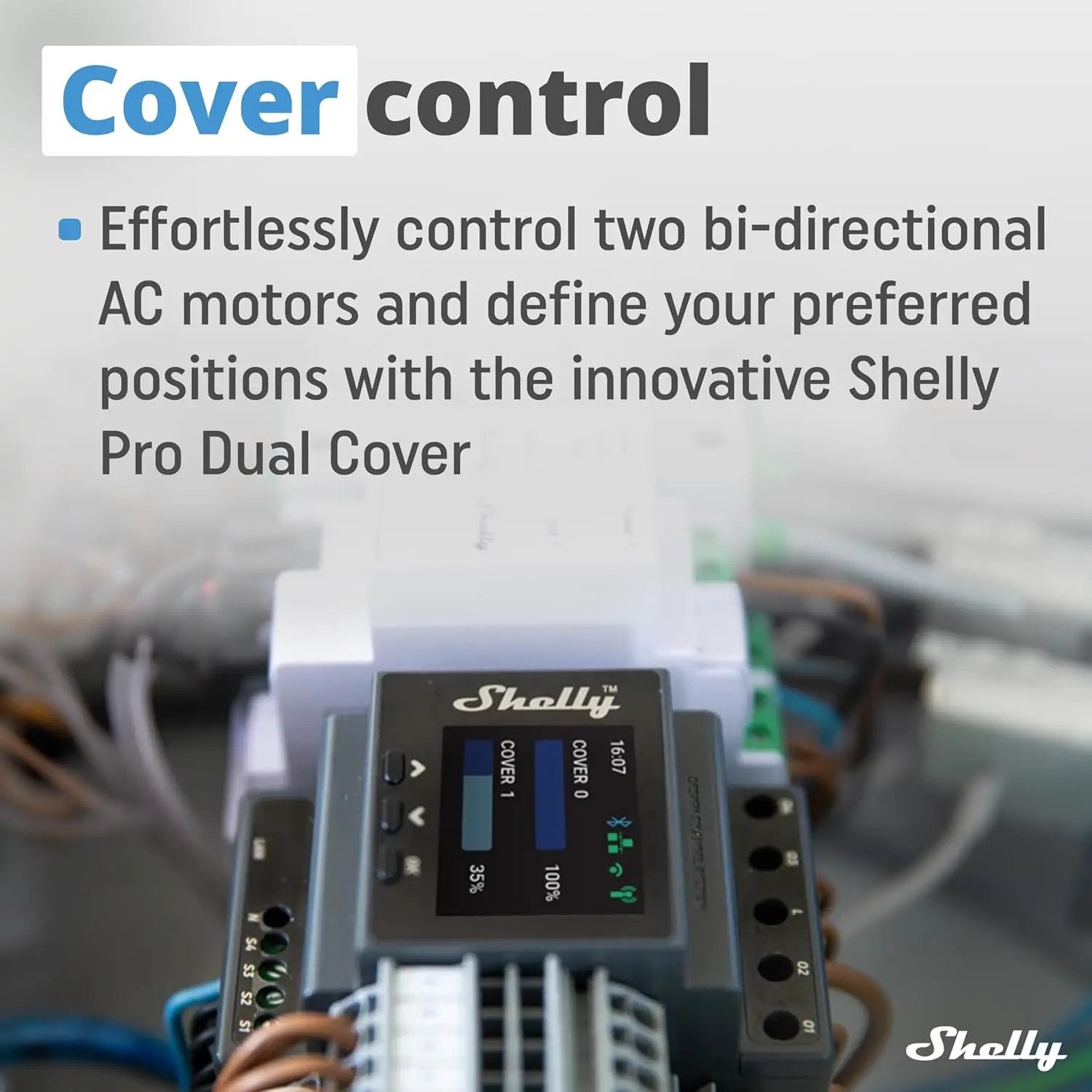 Shelly Pro Dual Cover/Shutter PM | LAN and Wi-Fi Connection, Professional DIN Rail Smart Dual Cover/Shutter Controller with 2 Covers 16 A Each | Home Automation | Precise Power Metering by GreenHaven Gardens