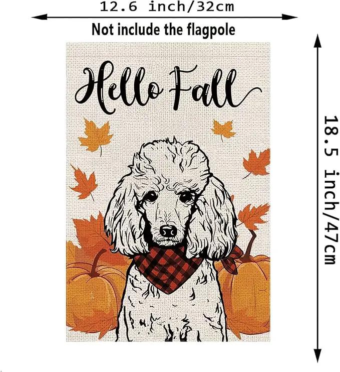 Seasonal Garden Flags Poodle Dog Double Sided Flags Set of 11 Holiday Farmhouse Indoor Outdoor Yard Lawn Christmas Gifts Decorations 12.5x18 Inch by GreenHaven Gardens