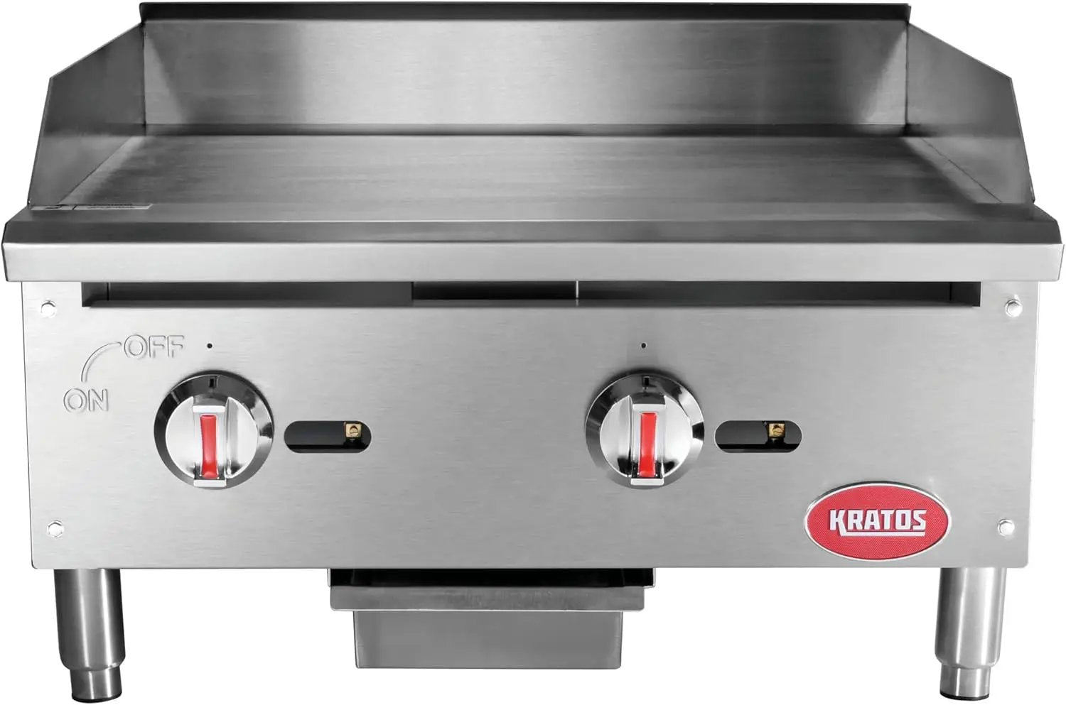 Kratos 24" Wide Commercial Countertop Griddle, Gas Hot Plate for Restaurants, Manual Controls, 2 Independent Burners, Powerful 60,000 BTU Output (29Y-004) by GreenHaven Gardens