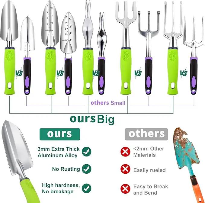 84 PCS Garden Tools Set,10pcs Succulent Tools Set Included 6pcs Large Heavy Duty Aluminum Gardening Hand Tools 12.5IN with Garden Tool Bag,Gloves Sprayer etc.Gardening Gifts for Men Women Garden Gifts by GreenHaven Gardens
