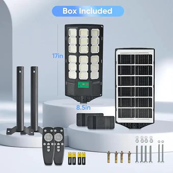 2025 New Solar Street Lights Outdoor Waterproof 6500K 20000LM 5730 LEDs Solar Parking Lot Lights Dusk to Dawn Flood Light Motion Sensor and Remote Control for Area Lighting Yard, 2 Pack by GreenHaven Gardens