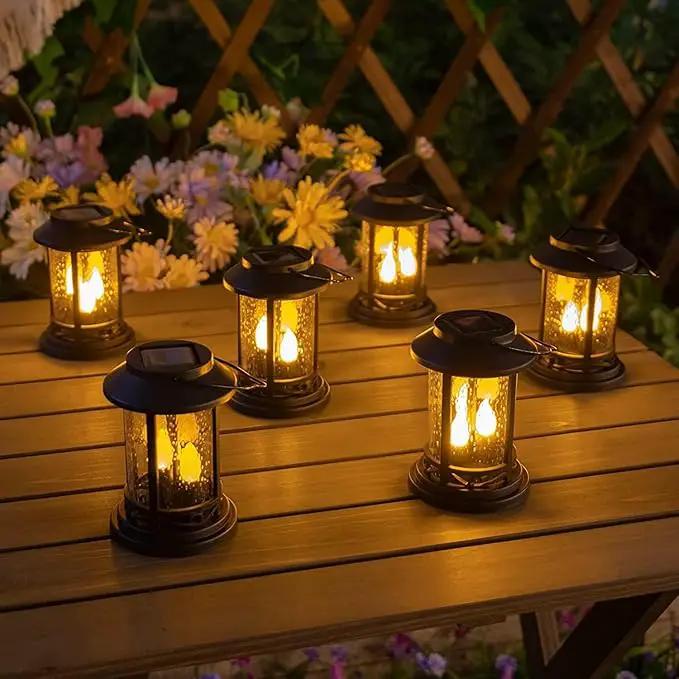 Beautyard Outdoor Solar Candles Lights Flickering Decorative Lantern Stake Lighting for Garden, Backyard, Lawn, Pathway, Patio Accessories and Decor ( 6 Pack , Black )… by GreenHaven Gardens