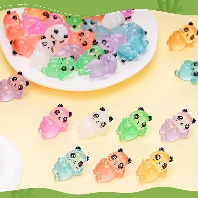 35 Pcs Mini Panda Figurines Luminous Cute Animals Landscape Decoration Mini Resin Animals Figures Glow in The Dark for DIY Ornament Craft Party Cake Topper by GreenHaven Gardens