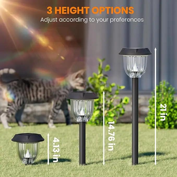 AOSEA 2 Pack Solar Outdoor Lights, IP 65 Waterproof Solar Powered Driveway Lights, Auto On/Off Path Landscape Lighting for Yard, Patio, Landscape, Pathway, Cool White by GreenHaven Gardens