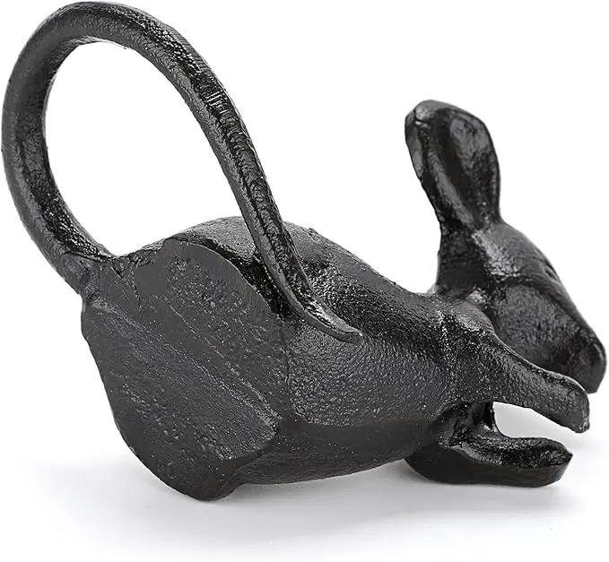 OwnMy 2 Cast Iron Cute Mouse Figurine Sculpture Black Mice Statues Carved Desktop Ornaments Figurines, Decorative Creative Animal Figurine Indoor Outdoor Statues for Garden Patio Yard Home Decoration by GreenHaven Gardens