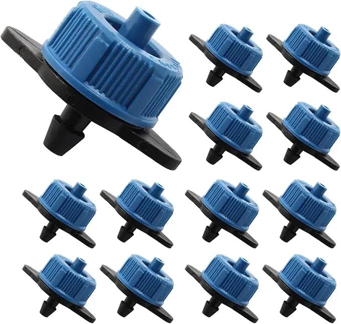 60 Pcs Drip Irrigation Emitters, 2 GPH Pressure Compensating Irrigation Drippers for Garden Lawn Watering Irrigation System, Blue by GreenHaven Gardens
