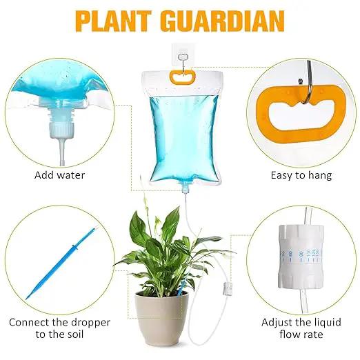 Rtteri 24 Pcs 3.5L Plant Water Bag Plant Watering System Device Automatic Plant Waterer Self Watering rip Bag Irrigation Drip Watering Bag with Adjustable Flow for Indoor Outdoor Potted Plant by GreenHaven Gardens