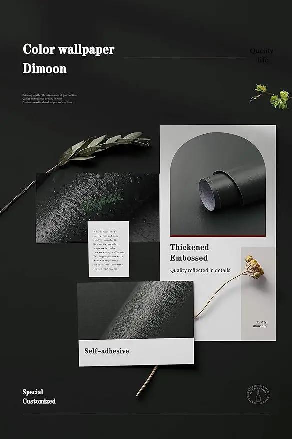 Dimoon 394''x17.7'' Dark Green Peel and Stick Wallpaper Contact Paper Modern Self Adhesive Wall Paper Removable Renter Friendly Textured Solid Color Shelf Vinyl Roll (394''x17.7'',Black Jadeite) by GreenHaven Gardens