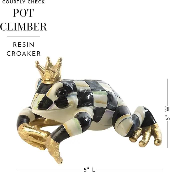 MACKENZIE-CHILDS Pot Climber, Decorative Flowerpot Hanger, Indoor and Outdoor Planter Hanging Decor, Pot Croaker by GreenHaven Gardens
