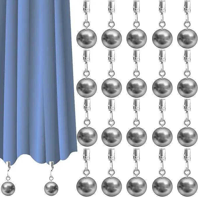 20 Pack Heavy Duty Curtain Weights, Heavy Weights for Outdoor Curtains of Pergola Patio Gazebo Cabana, Stainless Steel Weight Clip Down Curtain, Garden Flag, Shower Curtain, Tablecloth by GreenHaven Gardens