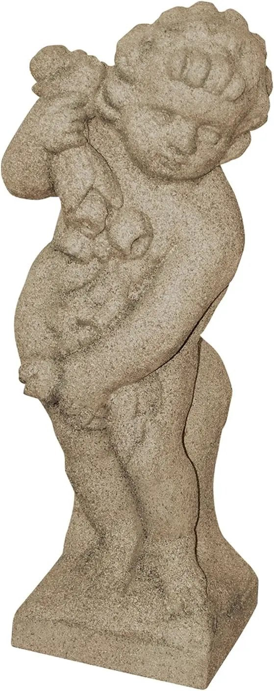 EMSCO Group Cupid Statue – Natural Sandstone Appearance – Made of Resin – Lightweight – 24” Height by GreenHaven Gardens