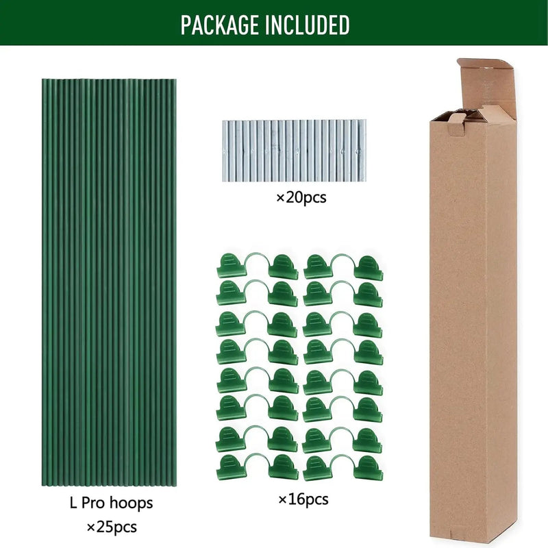 MAXPACE Greenhouse Hoops for 2.7ft or Wider Grow Tunnel, Rust-Free Fiberglass Support Hoops Frame for Garden Fabric, DIY Plant Support Garden Stakes, Gardening Supplies, 25pcs by GreenHaven Gardens
