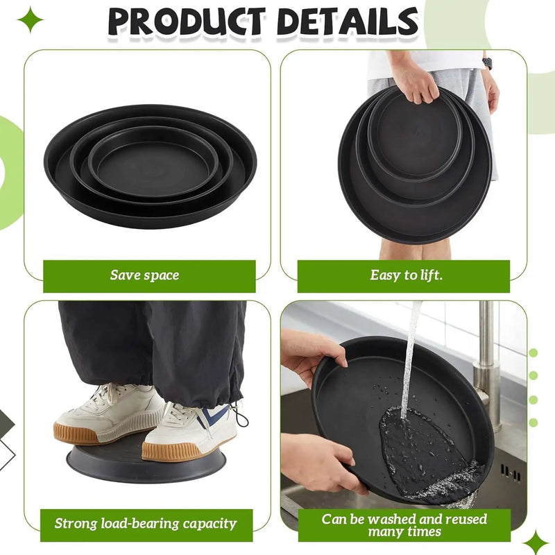3 Size Round Stepping Stone Mold Internal Diameters 7.8" 10.2" and 13.7" Plastic Stepping Stone Molds for Concrete and Stained Glass for Garden Walk Way by GreenHaven Gardens