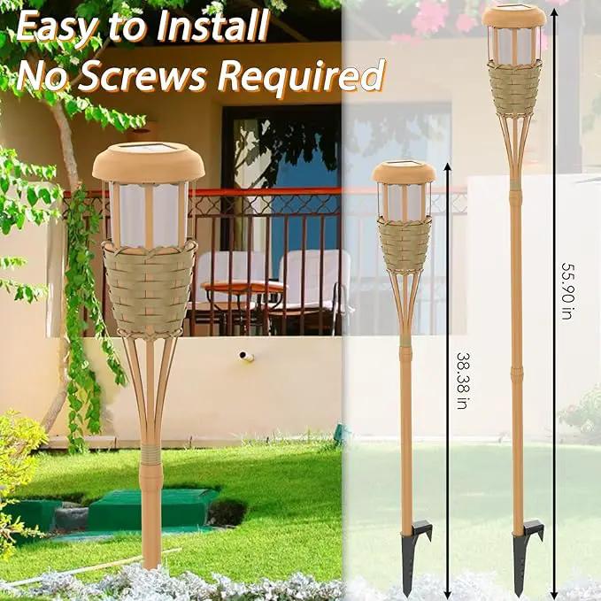Solar Outdoor Lights, Solar Torch Lights Outdoor Flickering Flame, Outdoor Decorations for Patio Path Yard - 8 Pack by GreenHaven Gardens