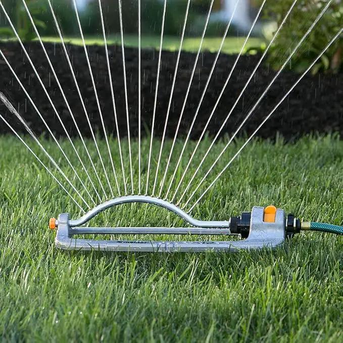 Melnor 65118-AMZ XT Metal Turbo Oscillating Sprinkler with QuickConnect Product Adapter Amazon Bundle, 4000 sq. ft. Coverage by GreenHaven Gardens