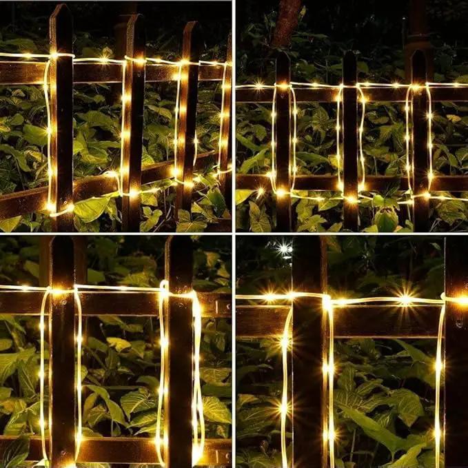 Solar Rope Light 3 Pack 39 FT 100 LEDs IP65 Waterproof Outdoor LED ‎Solar Outdoor Lights for Party Garden Yard Home Wedding Christmas Halloween Holiday Tree Decoration Lighting(3 Pack) by GreenHaven Gardens