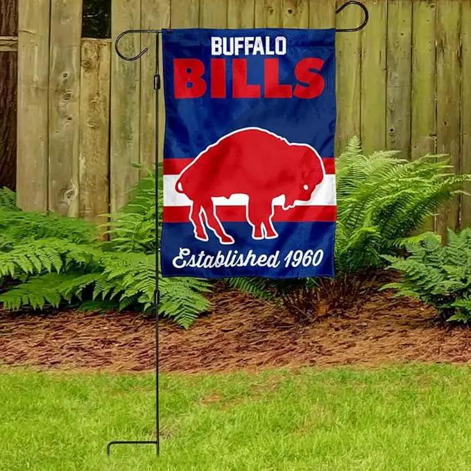WinCraft Bills Retro Garden Flag and Stand Pole Holder Mount by GreenHaven Gardens