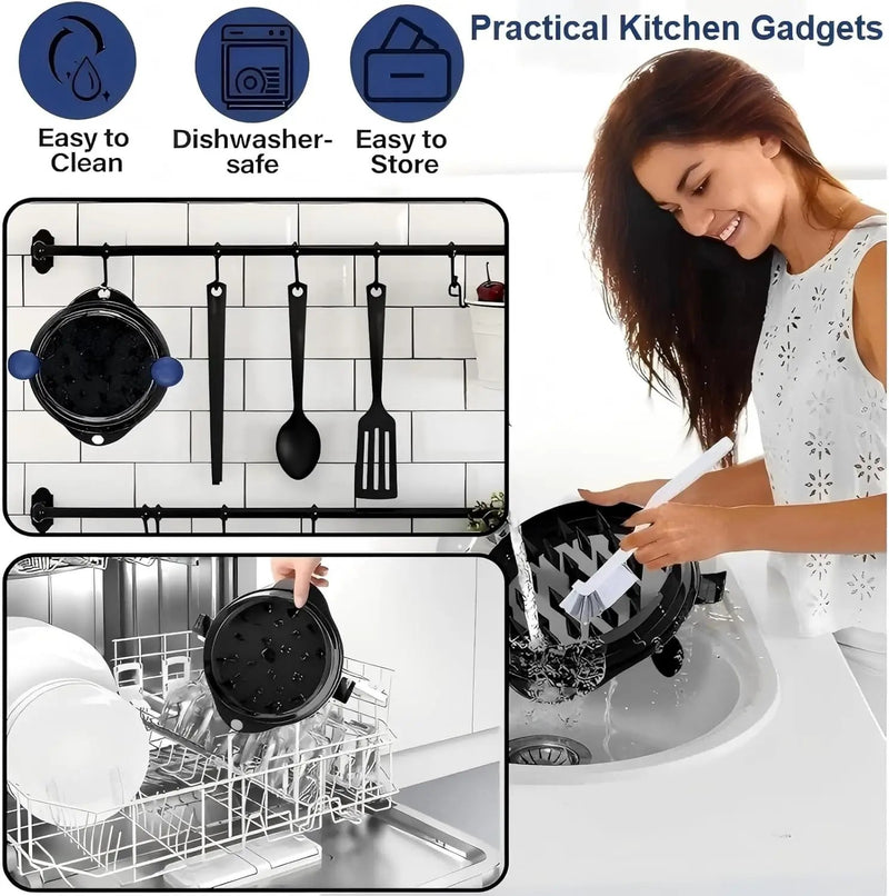 Chicken Shredder Meat Shredder Tool Twist Chicken Breast Shredder Large-Shredding Tools Chicken Breast, Pulled Pork, Beef with Stainless Steel Spikes (Blue&Black) by GreenHaven Gardens