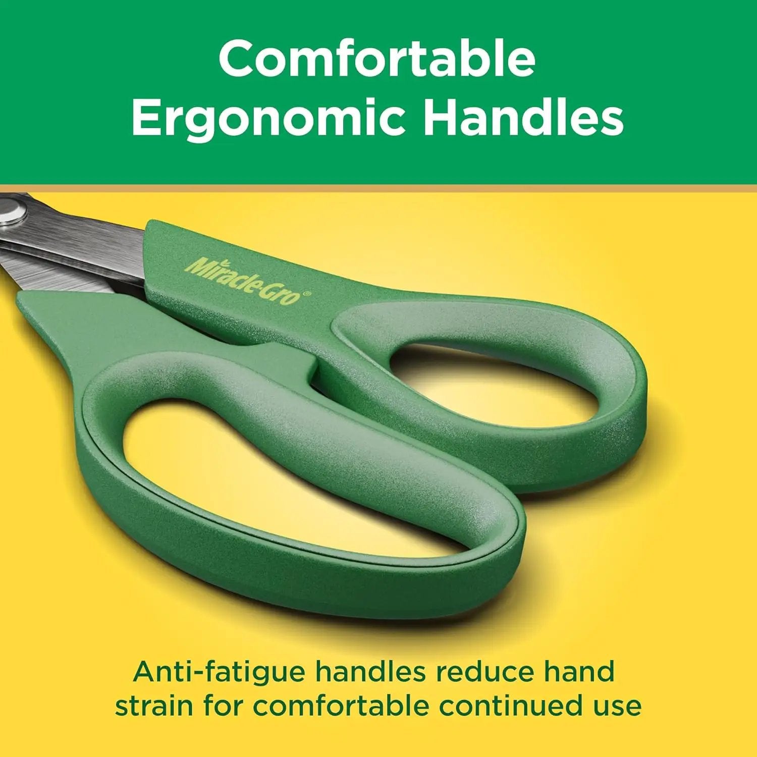 Miracle-Gro 8 in. All-Purpose Steel Garden Utility Shears with Serrated Blades – Comfort Grip Yard and Garden Scissors for Pruning Plants, Flowers, and Herbs by GreenHaven Gardens