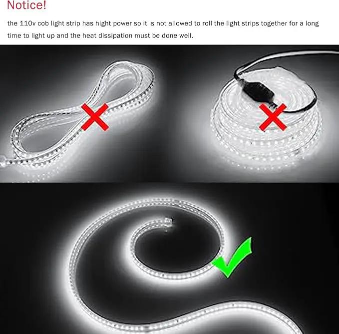 9.84FT LED Strip Lights Outdoor Waterproof, 6500K Super Bright LED Tape Lights,110 V White Rope Lights,360 LEDs Strip Lighting for Bedroom, Backyards, Garden by GreenHaven Gardens