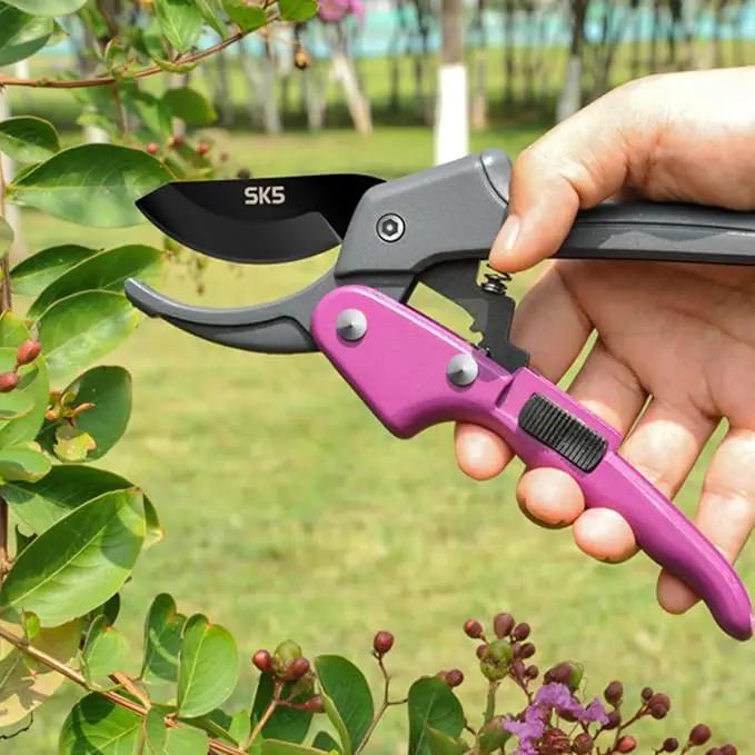 Garden clippers, premium Germany pruners, Work 3 times easier, professional pruning shears, cutting rose, flower, hedge, stem, tree, Sharp gardening scissors, Arthritis weak hand snips (Japanese-2, 1) by GreenHaven Gardens