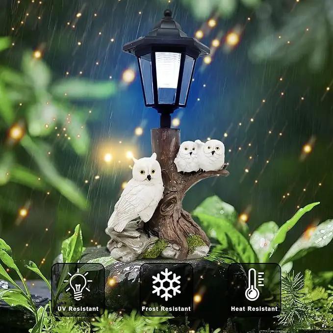 Owl Solar Lights Outdoor Garden,Solar Owls for Outdoors,Solar Powered Owl Garden Statues Decor,Unique Gifts Lights for Patio,Yard,Balcony by GreenHaven Gardens