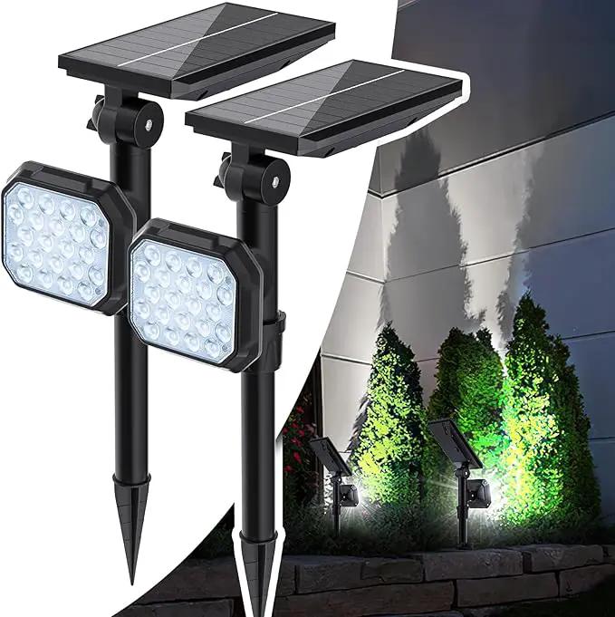JSOT Outdoor Spotlights - Solar Spot Light Solar Lights Outdoor Waterproof Landscape Spotlights Decoration for Outside Garden Yard Driveway Tree (Cool White, 2 Pack) by GreenHaven Gardens