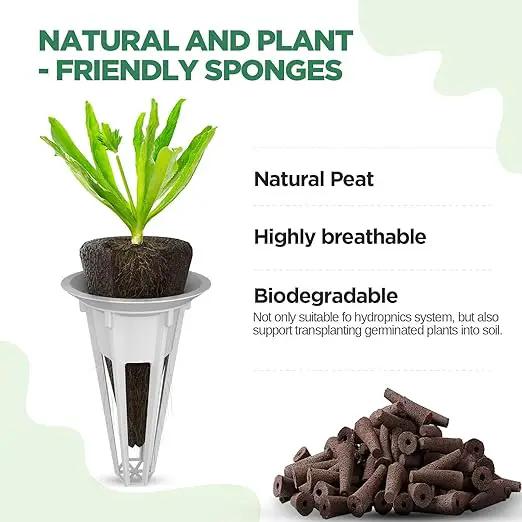 LETPOT 200 Pcs Seed Pod Kits, Replacement Root Growth Sponges Seed Pods, Seed Starter Sponges Kit for Hydroponic Indoor Garden System with 100 Sponges, 100 Stickers by GreenHaven Gardens