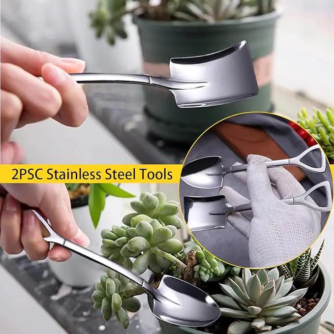 12 Pcs Succulent Tools Set Mini Transplanting Garden Tools Kit for Indoor Gardening Flower Pot Cactus Care by GreenHaven Gardens