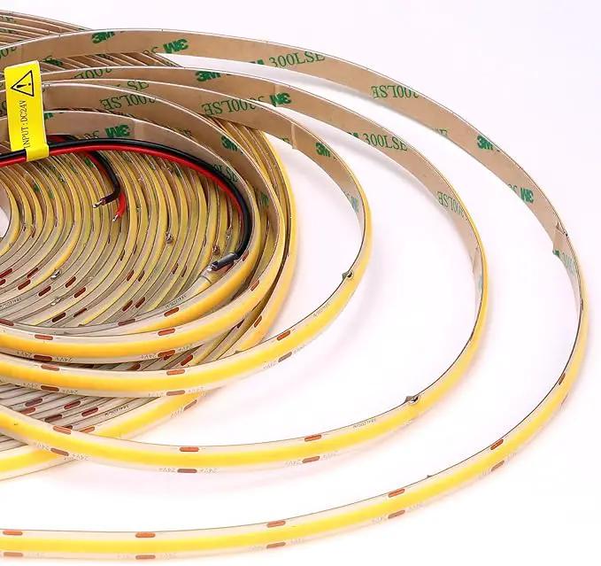 15M/49.2ft 24V COB LED Strip Light Waterproof IP65 Cool White 6000K Uniform Glow 5760LEDs CRI 93+ Flexible LED Tape Lights for DIY Cabinet Bedroom Kitchen Home Decor(No Power Supply) by GreenHaven Gardens