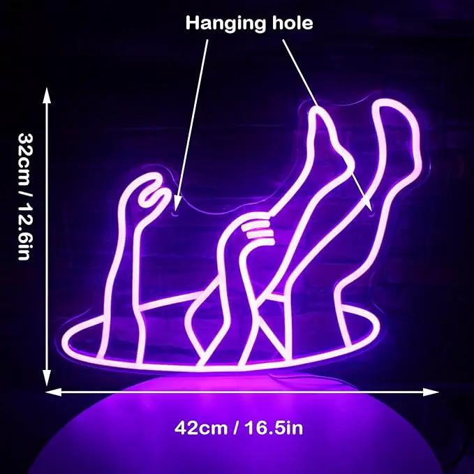 WLHOPE Falling Man Neon Sign Falling into Hole Neon Light Purple LED Neon Signs for Wall Decor USB Drop Into Neon Light Signs for Bedroom Home Bar Man Cave Game Room Party,Gift for Boys by GreenHaven Gardens