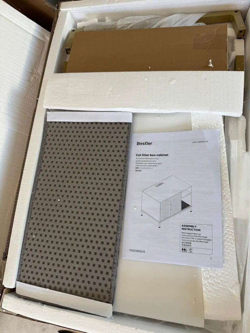 Open Box Bestier Cat Litter Box Enclosure by Selzalot