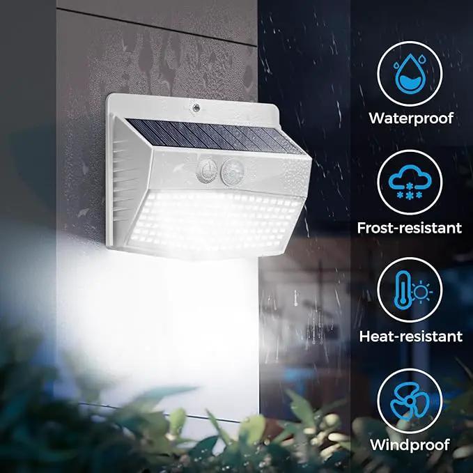 Peasur 16 Packs Solar Outdoor Lights Motion Sensor Solar Security Lights Waterproof with 3 Lighting Modes Solar Powered Wall Lights Outside for Garden Fence Yard Deck, White by GreenHaven Gardens
