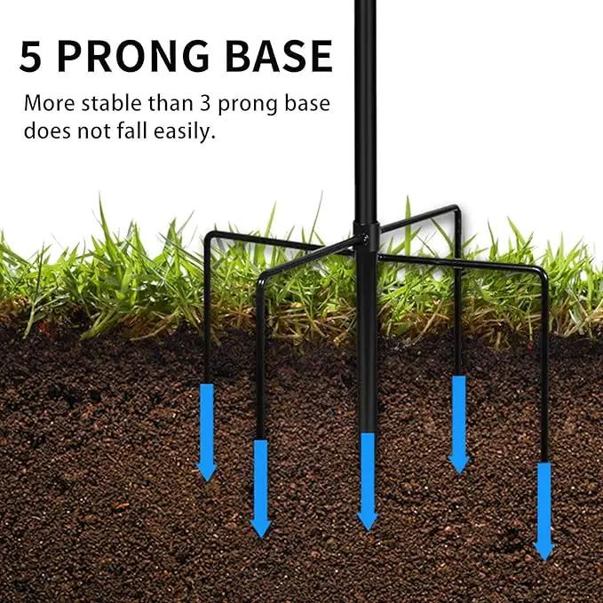 JOYSEUS Shepherd Hooks 2 Pack - 48 Inches High 1/2 Inch Thick Adjustable Rust Resistant Shepards Hooks for Outdoor Solar Lights, Lanterns, Flower Basket, Bird Feeder. by GreenHaven Gardens