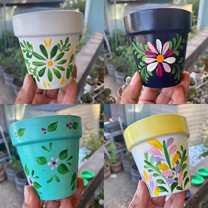 3 inch Terracotta Clay Pots Pack of 18, Small Plant Pots with Drainage Holes and Saucers, Mini Nursery Plant Pots for Succulents, Cactus, Indoor,Outdoor,Halloween Decor by GreenHaven Gardens