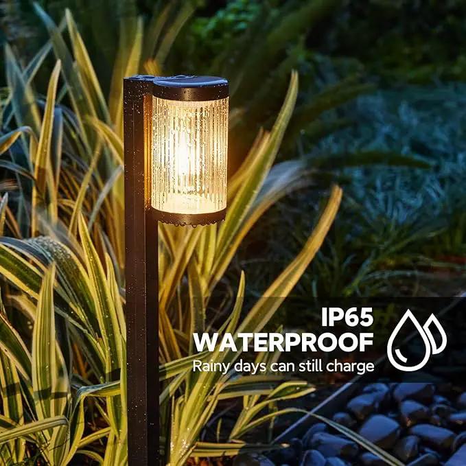 Solar Pathway Lights Outdoor, 2 Pack Upgraded Solar Outdoor Lights Super Bright Up to 12Hrs, IP65 Waterproof Solar Garden Lights Outdoor Solar Lights for Outside Yard Landscape Path Walkway by GreenHaven Gardens