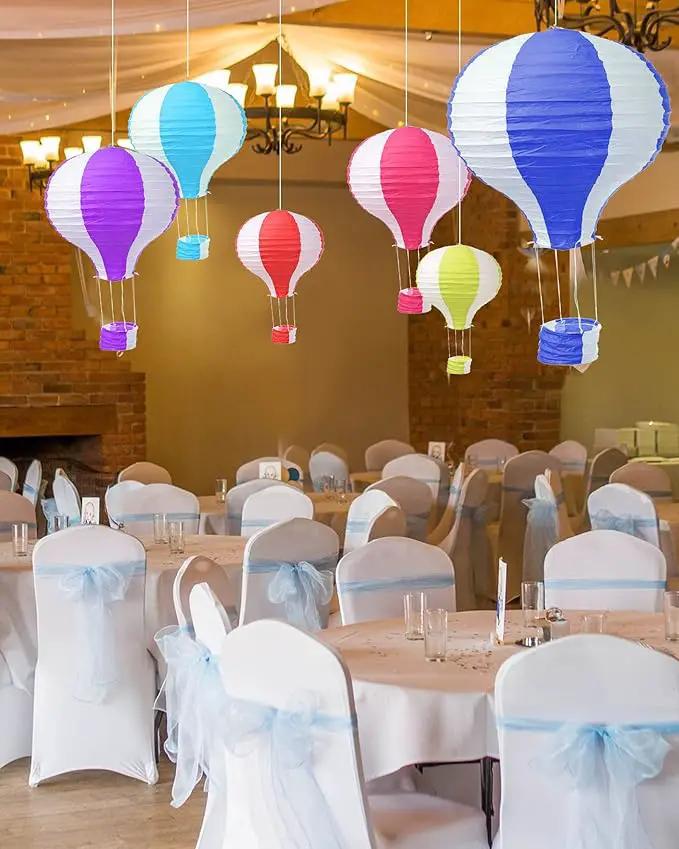 Treela 20 Pcs Hanging Hot Air Balloon Paper Lanterns 12 Inch Hot Air Balloon Decorations Centerpieces Reusable Chinese Japanese Paper Lantern for Birthday Wedding Baby Shower Christmas Party Festival by GreenHaven Gardens