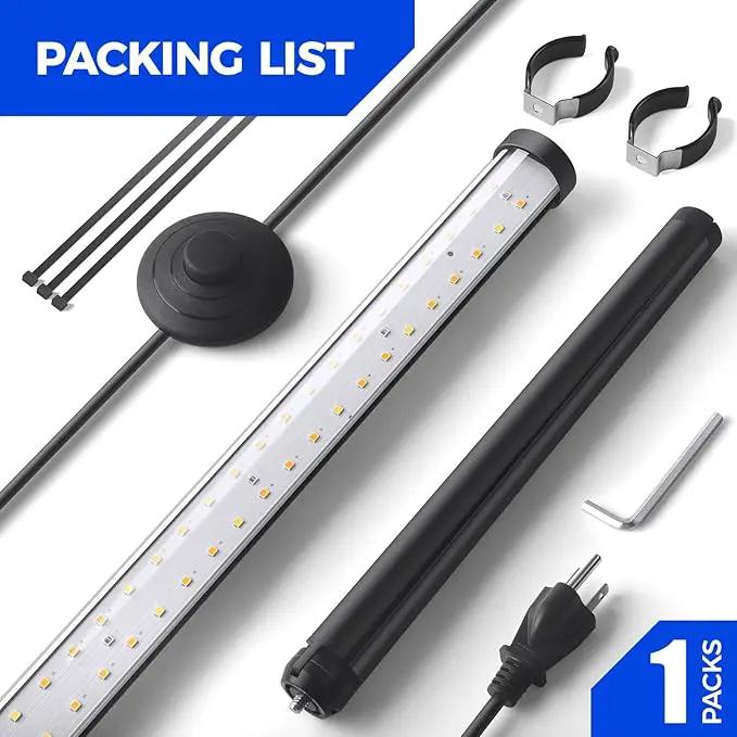 Barrina Grow Lights for Indoor Plants with Stand, 42W 169 LEDs Full Spectrum Wide Illumination Area, T10 Vertical Standing Plant Grow Light, 4FT Height with On/Off Switch and Tripod Floor Stand by GreenHaven Gardens