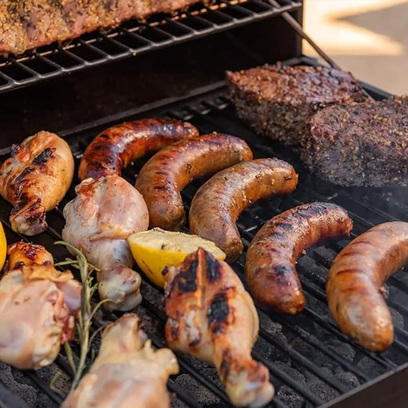 Barrel Charcoal Grill with offset smoker, 714 Square Inches Cooking Area, Outdoor BBQ Grill with Front and Side Shelf, Perfect for Backyard, Patio Parties and Picnics by GreenHaven Gardens
