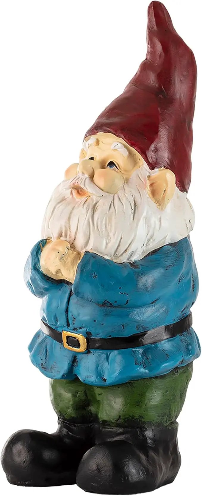 Alpine Corporation 12" Tall Classic Outdoor Garden Gnome Yard Statue Decoration by GreenHaven Gardens