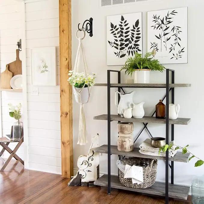 6-Inch Outdoor Indoor Decorative Iron Lantern Wall Hooks Hangers for Hanging Wind Chimes Hummingbird Feeders Candle Holders(Black, Set of 2) by GreenHaven Gardens